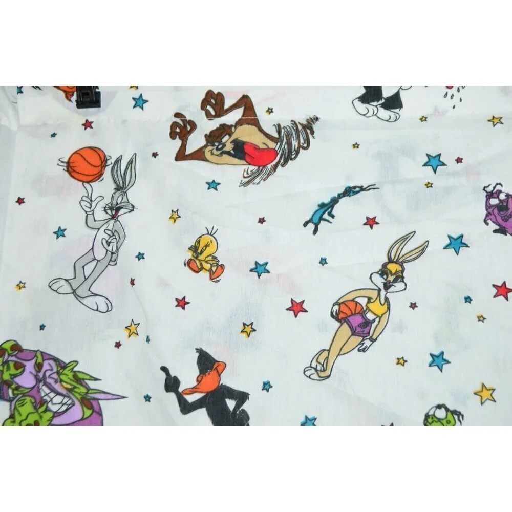 1996 Space Jam Looney Tunes Tune Squad Bugs Bunny Standard Twin Flat Sheet